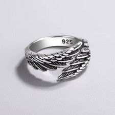 Anillo de plata esterlina 925 con ala de ángel ajustable para mujer joyería de boda Reino Unido