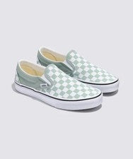 Zapatillas deportivas clásicas VANS sin cordones para hombre Theory Checkerboard gris oliva VN000D6YEMW1