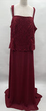 Vestido Ceci Fashion Para Mujer Cuello Cuadrado Sin Mangas Lentejuelas Rojo Talla 4X Estilo A1616