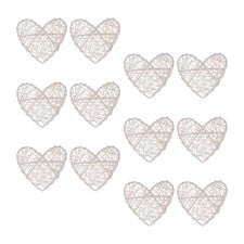 12 Piezas Colgante Tejido de Ratán Decoraciones Colgantes para Hogar San Valentín