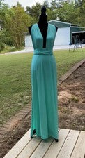 Maxi Vestido Moda Nova Nuevo con Etiquetas Estilo Exagerado - Verde Menta Para Mujer Jr XL