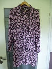 Vestido camisero largo hasta la rodilla Pieces con puños deportivos Begonia rosa talla XL