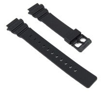 Correa de reloj Casio 18 mm resina negra MRW-200H-1EVEF MRW-200 MWC-100H-1AV