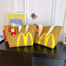 Bolso de hombro de lona McD0nald& para mujeres Bolso de compras Niñas Bolsos de mano Bolso para axilas