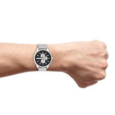 Oozoo Reloj Pulsera Hombre Relojes C11016 Análogo Metal Mesh Plata