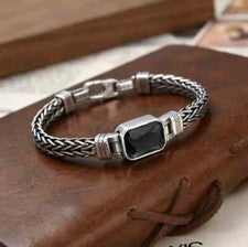 Pulseras De Hombre Joyería 925k Pulsera Chapada En Plata Para Hombre Brazalete