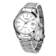 CITIZEN Collection NB1050-59A Mecánico Línea Clásica Reloj Hombre Blanco Plata