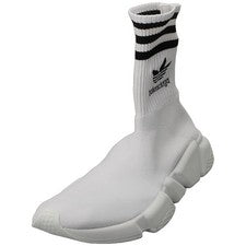 Balenciaga X Adidas Speed Lt Mujer Moda Tenis en Blanco Negro - 10 EE. UU.