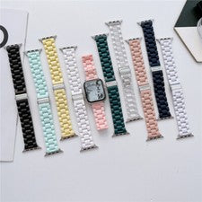 Pulsera con correa de eslabones de resina para Apple Watch 11 10 9 8 7 6 5 SE 40/41/44/45/42/46mm