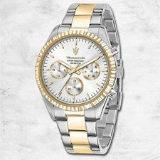 Maserati Acero Inoxidable Competizione Reloj Hombre Cuarzo Pulsera 18-23cm