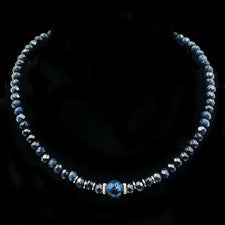 Cadena Zafiro Turmalina Azul Mujer Collar Piedras Preciosas Collar Bailysbeads®