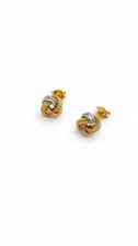 Orecchini Nodo ORO 18 CARATI con Perno e Farfallina in Oro 18kt 750% List. 415€
