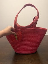 Bolso de Hombro Rojo Givenchy Amarige Paja Alta Costura Primavera Playa Para Mujer Nuevo sin Etiquetas