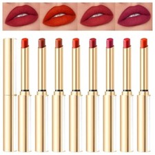 Lápiz labial fino de terciopelo lápiz labial antiadherente de copa fácil de colorear brillo de labios completo