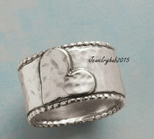 Anillo giratorio sólido de plata esterlina 925 banda anillo giratorio todos los tamaños disponibles MK*