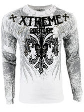 Camiseta para hombre Xtreme Couture by Affliction Alas de recuerdo Cruz S-4XL