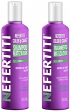 Champú Matizador Violeta + Tratamiento Keratina Nefertiti Color & Care Sin P...