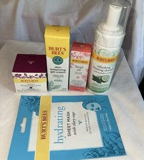 Burts Bees Lote de 5 Productos de Cuidado Facial Nuevo Limpiador, Aceite Hidratante Etc