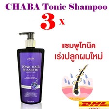 3 x 300 ml. Champú tónico para el cabello Chaba nutre el crecimiento del cabello fórmula concentrada DHL