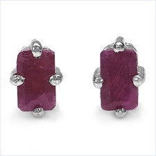 Pendientes Rubí Plata 925 Joyería Única - Nuevos