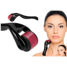 Dermaroller 540 agujas rodillo para el cuidado de la piel crecimiento del cabello barba rodillo facial