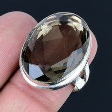 Anillo de joyería de plata esterlina 925 hecho a mano con piedras preciosas...