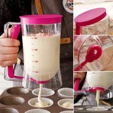 Dispensador de batería 900 ml hágalo usted mismo magdalenas cupcakes panqueques cocina medición herramientas para hornea