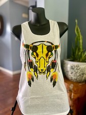 Camiseta sin mangas para mujer 100 % algodón con gráficos - Camisa de verano sin mangas informal boho