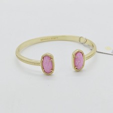 Nuevo brazalete de oro Kendra Scott Elton en ópalo rosa