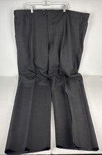 Pantalones de vestir plateados para hombre estilo 3125 48x37 negros sin dobladillo plisados nuevos con etiquetas