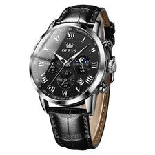 OLEVS Reloj Hombre Negro Moda Impermeable Reloj G5529HP-BH