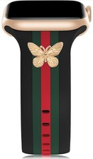 Correa de diseño con dijes decoración compatible con correa para Apple Watch 38 mm 40 mm 41 mm