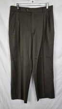 Pantalones Daniel Gray Trio Travel Concepts plisados de lana peinada preppy talla 36 R