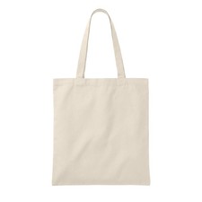Bolso de Mano Liso - 100% Algodón Orgánico | Bolso de Compras de Lona con Asa Larga