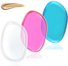 Paquete de 3 esponjas de maquillaje de silicona - aplicador de belleza para base y crema BB