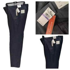 Pantalones portafolio Perry Ellis para hombre 38 x 34 gris carbón mezcla de lana oficina nuevos con etiquetas