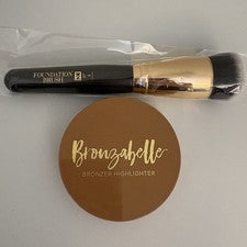 Bronzabelle Bronceador Iluminador Ray of Suunshine & Belle Beauty Base Cepillo