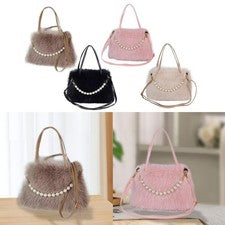 Mujer Bolso de Peluche, Bolso de Transporte de Moda, Correa Desmontable, para Citas,
