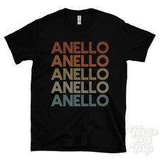 CAMISETA ANELLO ESTILO RETRO REPETIDO Hombre y Mujer Novedad Genial Nombre Regalo