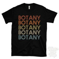 CAMISETA BOTÁNICA ESTILO RETRO REPETIDO para hombre y mujer Reino Unido top name regalo