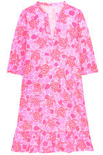 Vestido para mujer - Vestido estampado - Pequeño - Rosa brillante