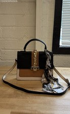 Bolso Bandolera ALDO Negro Tostado Colorblock Años 2020 Anniebrook Nuevo con Etiquetas Bufanda