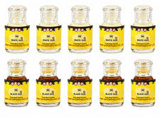 Paquete de 10 aceites de perfume Nemat Attar 96 blanco y negro Oud Best Indian 2,5 ml cada uno 5