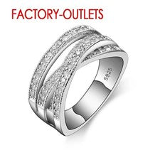 GENUINA PLATA ESTERLINA 925 ENTRELAZADO ANILLO DE BODAS RUSO ALIANZA TAMAÑO VENTA!