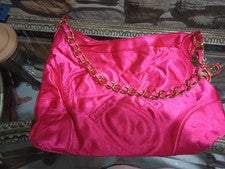 Bolso de hombro Bebe para mujer rosa con asa dorada correa de cadena