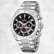 Festina Reloj Hombre Acero Plata Timeless Cronógrafo Reloj de Pulsera UF20668/4