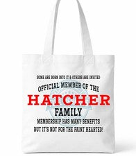 Bolso de Mano Hatcher Family Clan Shopper Regalo Personalizado Reunión