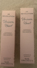 Pack de 2 Bálsamo Brillo Corazón Unicornio Maquillaje Revolución Belleza, Mito - Aceite Labial Transparente