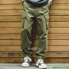 Monos para hombre Pantalones chinos Ropa de trabajo Retro Británicos Cónicos Informales Pantalones largos