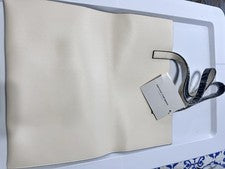 Bolso de Mano Narciso Rodriguez Para Mujer Marfil con Tarjeta de Marca Estilo Rectángulo Sólido